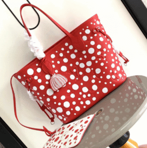 Louis Vuitton  LV x YK Neverfull Medium-Sized Handbag - Red 58467 | Sandra Bags