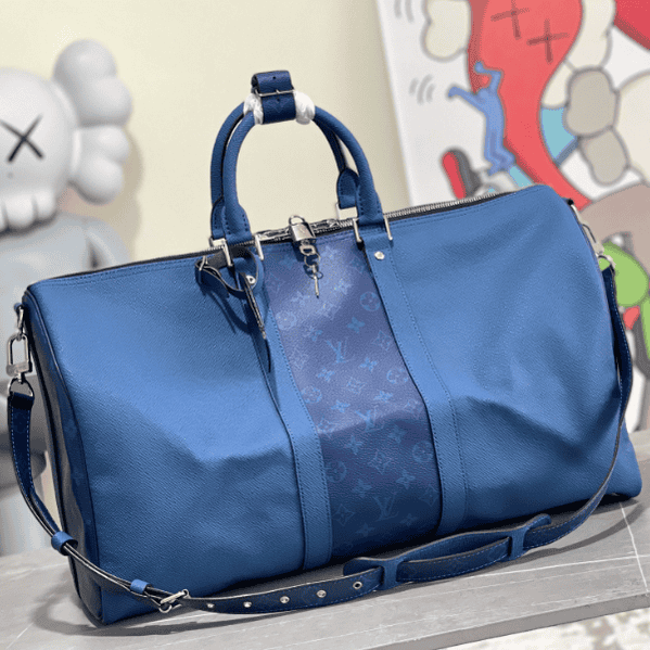 Louis Vuitton MTaigarama Keepall 50 Travel Bag - Blue 48389 | Sandra Bags
