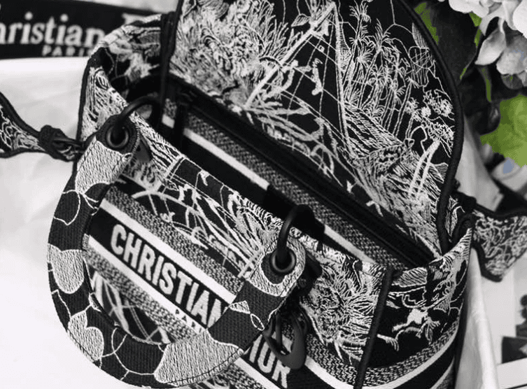 Dior Lady D-Lite Bag - White/Black 43950 | Sandra Bags - Image 2