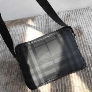 Burberry Muswell Check Messenger Bag - Black 78204 | Sandra Bags