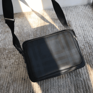 Burberry Muswell Check Messenger Bag - Blue 83112 | Sandra Bags