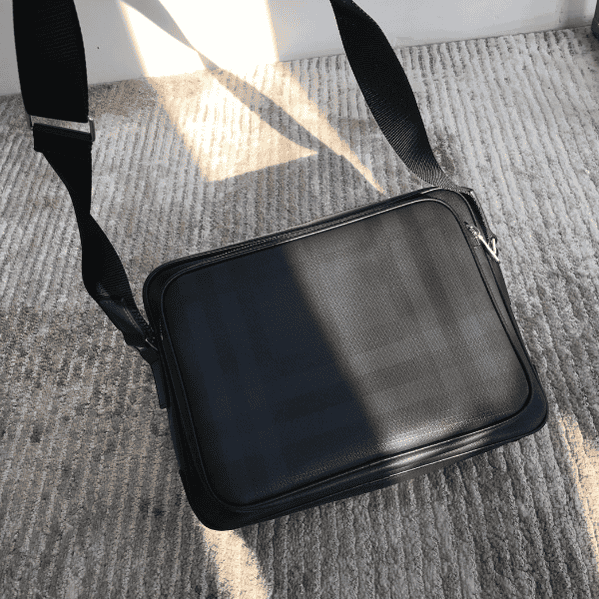 Burberry Muswell Check Messenger Bag - Blue 83112 | Sandra Bags