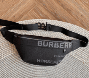 Burberry Small Canvas Horseferry Print Belt Bag - Black 24212 | Sandra Bags