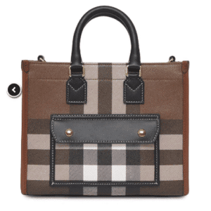 Burberry Mini Freya Check Tote Bag - Brown 72949 | Sandra Bags