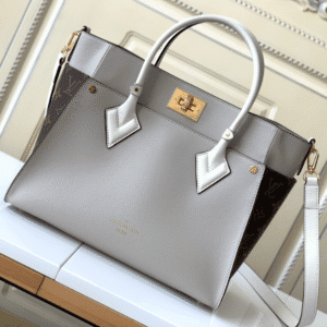 Louis Vuitton Medium On My Side Handbag – Taupe 35126 | Sandra Bags