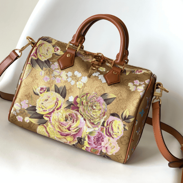 Louis Vuitton Gold Scattered Flower OnTheGo Handbag 35000 | Sandra Bags