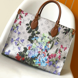 Louis Vuitton White Round Flower Medium OnTheGo Handbag 27361 | Sandra Bags