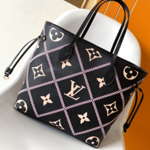 Louis Vuitton Neverfull Medium-Sized Handbag - Black 42382 | Sandra Bags