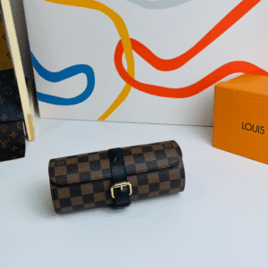 Louis Vuitton Damier Graphite 3 Watch Case - Brown 86311 | Sandra Bags