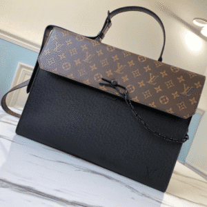 Louis Vuitton Robusto Briefcase Handbag - Black 55797 | Sandra Bags