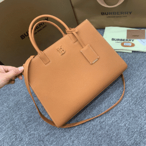 Burberry Denny Grain Leather Tote Bag - Brown 70581 | Sandra Bags