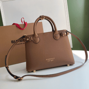 Burberry Banner Tote House Plaid Medium Handbag - Brown 88379 | Sandra Bags