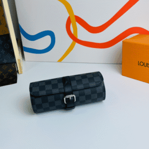 Louis Vuitton Damier Graphite 3 Watch Case - Black 47359 | Sandra Bags