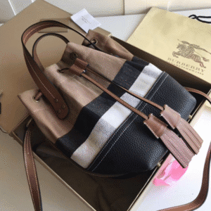 Burberry Canvas Check Bucket Bag 95892 | Sandra Bags