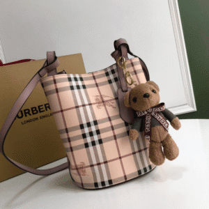 Burberry Lorne Bucket Crossbody Bag - Gray 63082 | Sandra Bags