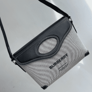 Burberry Clamshell Shoulder Messenger Bag - Gray 91116 | Sandra Bags