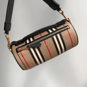 Burberry Barrell Striped Canvas Drum Bag 57680 | Sandra Bags