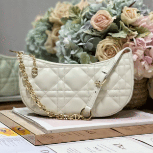 Dior CD LOUNGE Moon Handbag - White 41458 | Sandra Bags