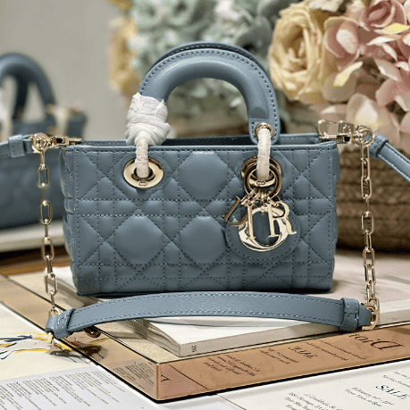 Dior Mini Horizontal Princess Diana Bag - Blue 23999 | Sandra Bags