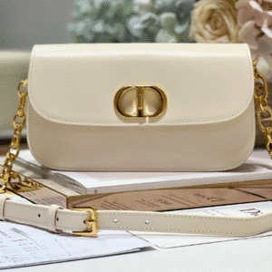 Dior Montaigne Avenue Enamel Chain Handbag -  White 56719 | Sandra Bags
