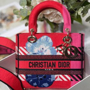 Dior Lady D Embroidery Series - Bright Pink Flowers 36751 | Sandra Bags