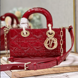 Dior Medium Horizontal Diana Bag - Red Gold Buckle 99475 | Sandra Bags