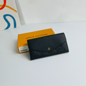 Louis Vuitton Monogram Envelope Style Sarah Wallet - Black 41579 | Sandra Bags