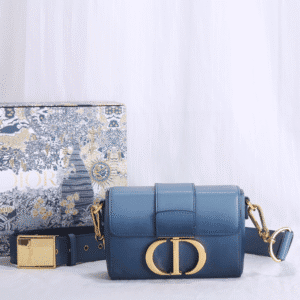 Di0r 30 Montaigne Small Gradient Color Box Bag - Blue 10559 | Sandra Bags