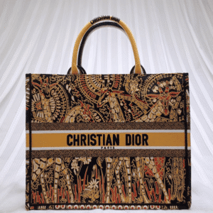 Dior Book Tote Bag In Animals Embroidered Canvas - Orange 27019 | Sandra Bags