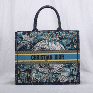 Dior Women Book Tote Cloth Tote Bag - Blue 63146 | Sandra Bags