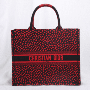 Dior Women Book Tote Cloth Tote Bag - Red 23935 | Sandra Bags