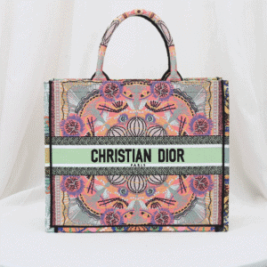 Dior Book Tote Pink Multicolor In Lights Embroidery Handbag 19853 | Sandra Bags