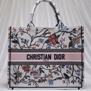 Dior Floral Book Tote Bag - White 53153 | Sandra Bags