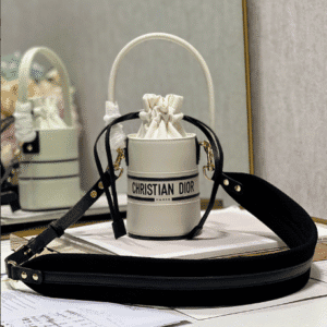 Dior Christian Paris Mini Bucket Bag - White 11836 | Sandra Bags
