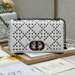 Dior Large Caro Handbag - Pentagonal Star White Gun Buckle 51624 | Sandra Bags