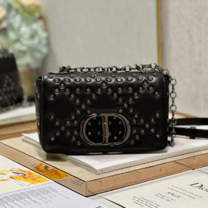 Dior Small Caro Handbag - Pentagonal Star Black Gun Buckle 68854 | Sandra Bags