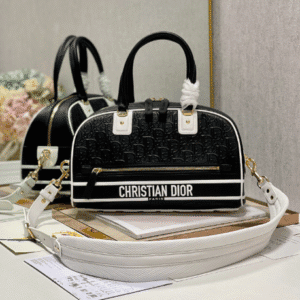Dior Christian Paris Medium Zipper Handbag - Black 87633 | Sandra Bags