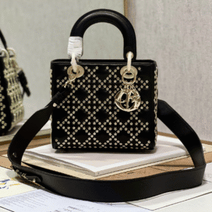 Dior Mini Lucky Star Shaped Rivet Beads Handbag - Black 51170 | Sandra Bags