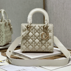 Dior Mini Lucky Star Shaped Rivet Beads Handbag - White 13202 | Sandra Bags