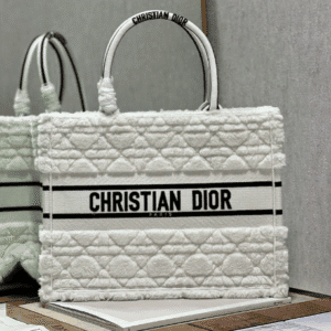 Dior Medium Book Tote Shopping Bag - White 24900 | Sandra Bags