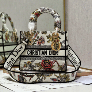 Dior Lᴀᴅʏ Embroidered Concubine Diana Bag - White peony flower 99198 | Sandra Bags