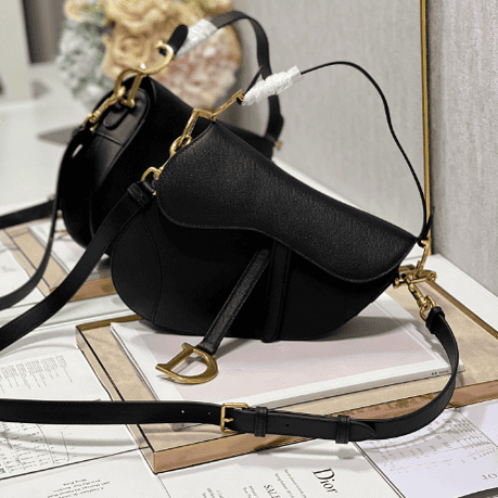 Dior Large Saddle Handbag - Black 69007 | Sandra Bags