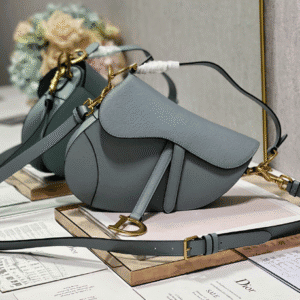 Dior Large Saddle Handbag - Smog Blue 92255 | Sandra Bags