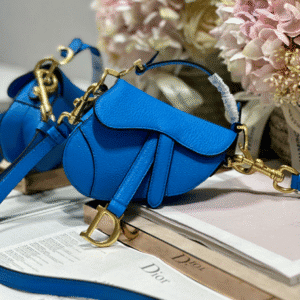 Dior Super Mini Saddle Bag - Blue 15149 | Sandra Bags