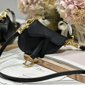 Dior Super Mini Saddle Bag - Black 97255 | Sandra Bags