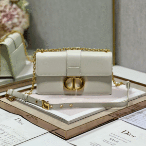 Dior 30 Montaigne East-West Chain Handbag - White 98172 | Sandra Bags