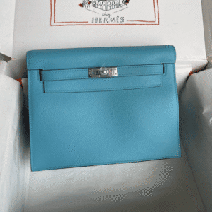Hermes Kelly DanSe Handbag - Northern Blue (Silver Buckle) 60554 | Sandra Bags