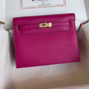 Hermes Kelly DanSe Handbag – Rose Purple (Golden Buckle) 57106 | Sandra Bags