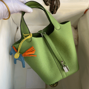 Hermes Vegetable Basket Picotin - Avocado Green Gold 95609 | Sandra Bags