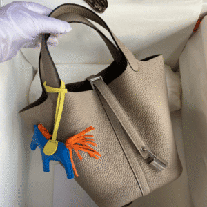Hermes Vegetable Basket Picotin - Asphalt Gray 80009 | Sandra Bags